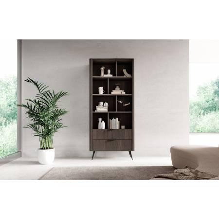 Nowoczesny regał z szufladami VIRGO dąb dunin + czarny